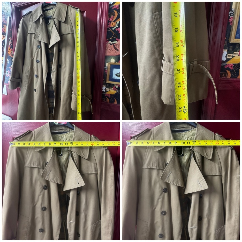 Vintage Christian Dior 80's Era Brown Trench Coat w/Detachable Wool Liner 38R - Picture 15 of 16